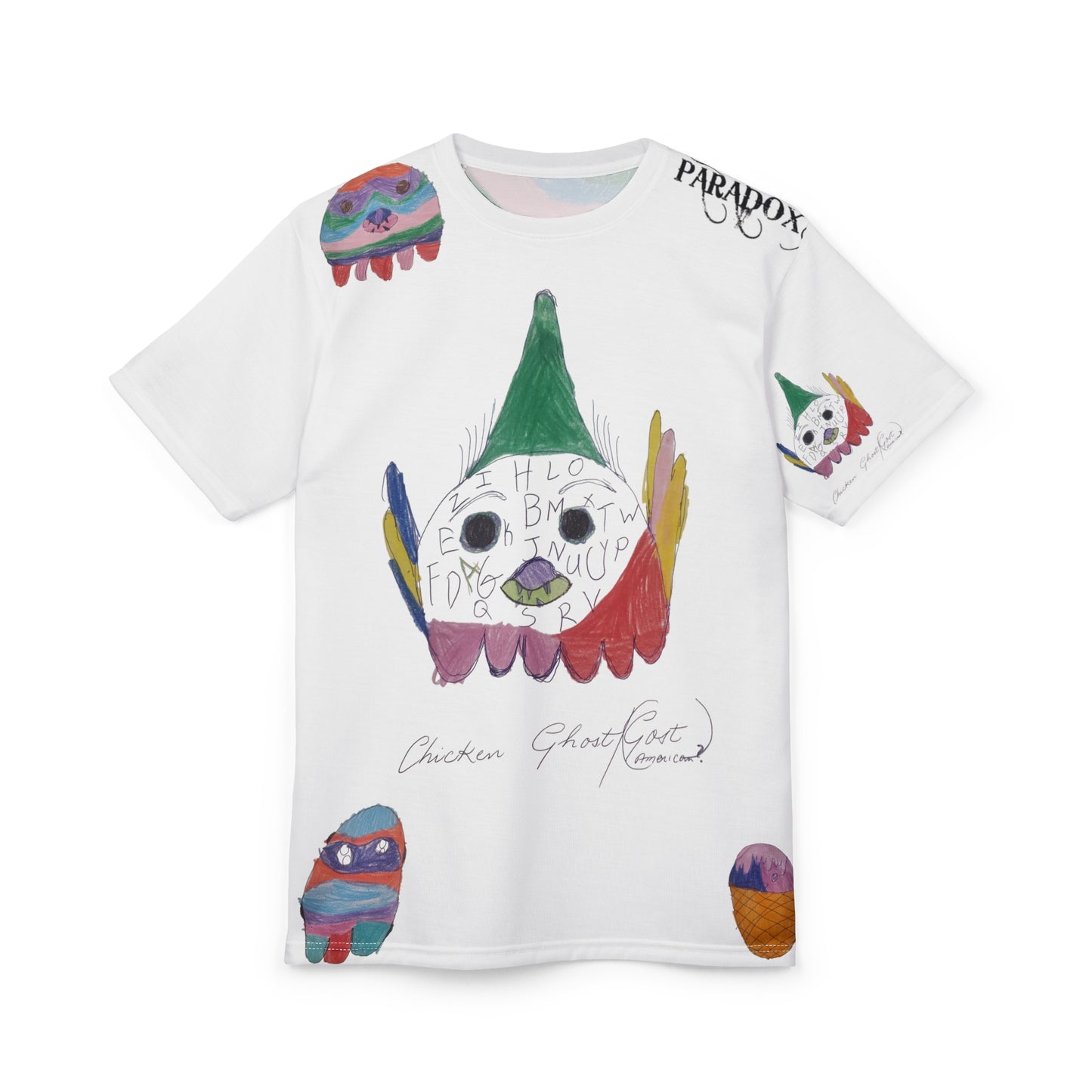 T-Shirt Chicken Ghost and Friends Unisex Tee by Geleen