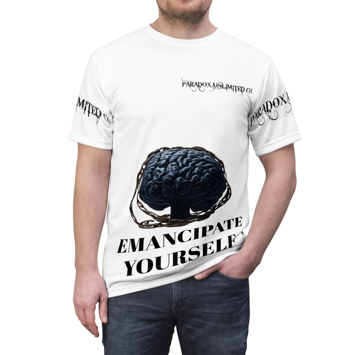 Empowering Unisex Cut & Sew Tee - Emancipate Yourself, Cool Graphic Tee, Thoughtful Gift, Unique Casual Wear