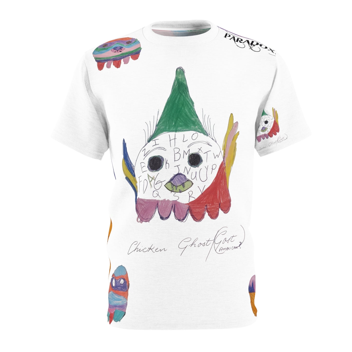T-Shirt Chicken Ghost and Friends Unisex Tee by Geleen
