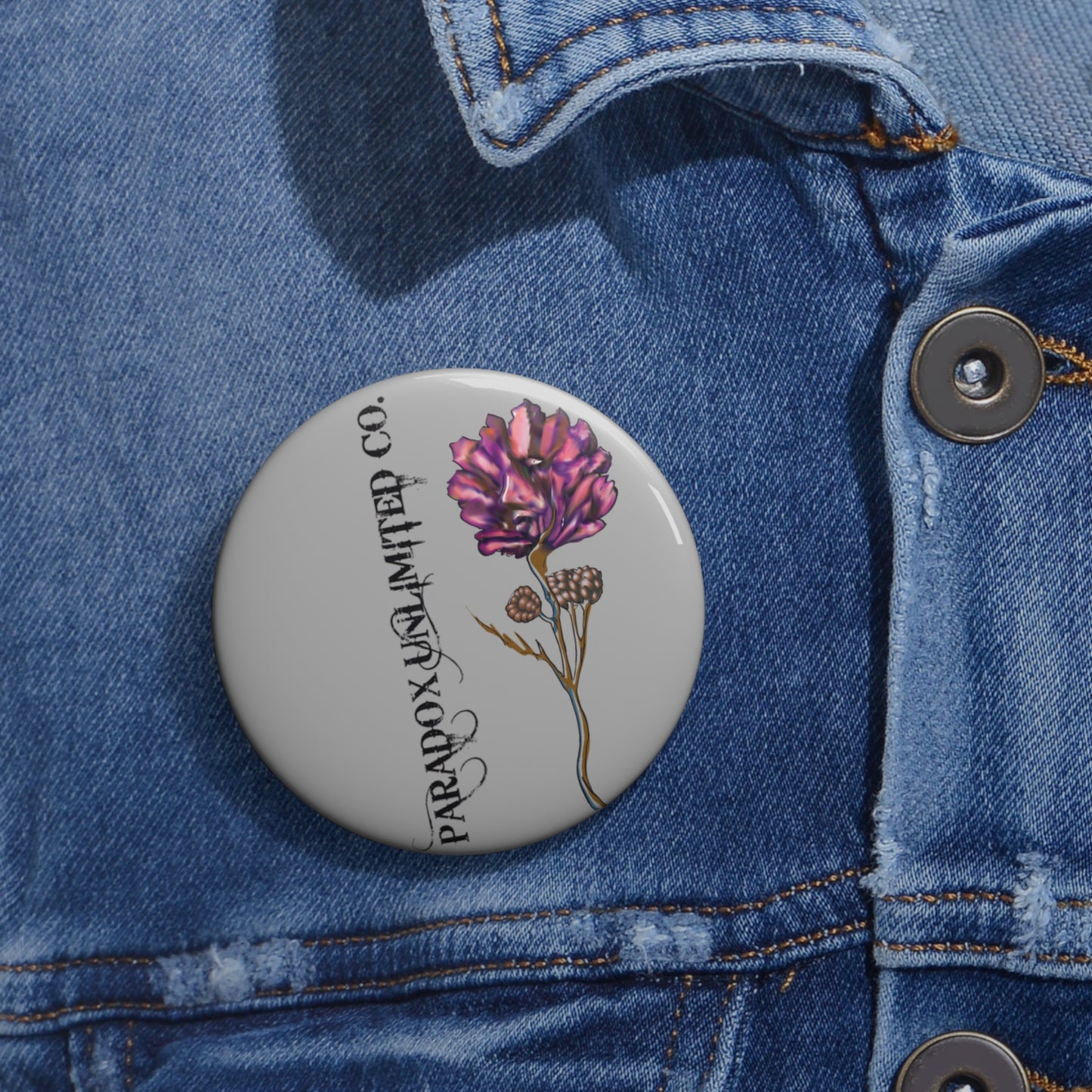 Custom Skull Butterfly Pin Buttons | Edgy Accessories for Goths, Gift for Friends, Party Favor, Jacket Flair, Festival Style