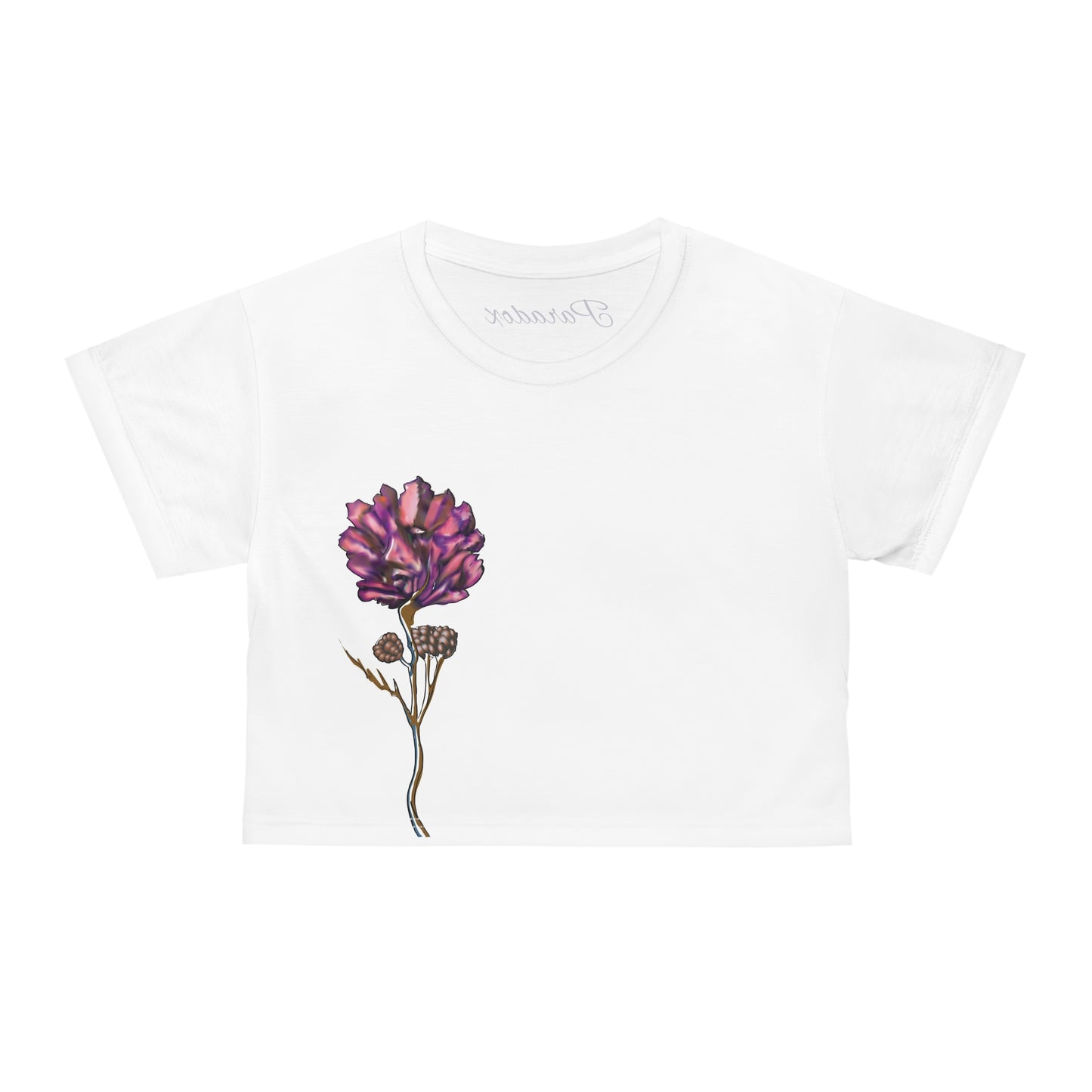 Paradox Crop Tee (AOP) Pink Rose Face